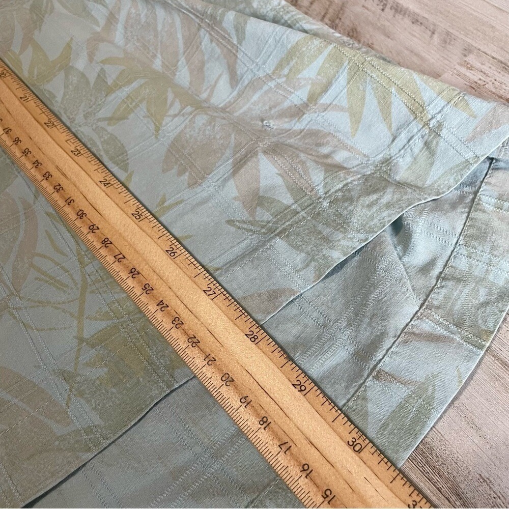 GEOFFREY‎ BEENE Mens XL Tropical Leaf Print Short Sleeve Silk Button Up Shirt - Picture 8 of 9